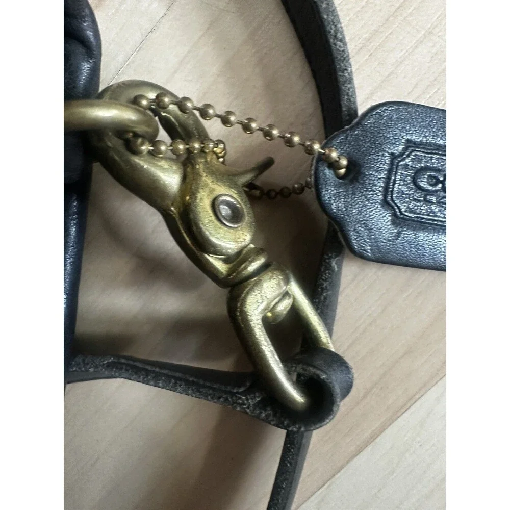 Vintage 90s COACH   Willis Black Satchel Purse w/ Gold Hardware